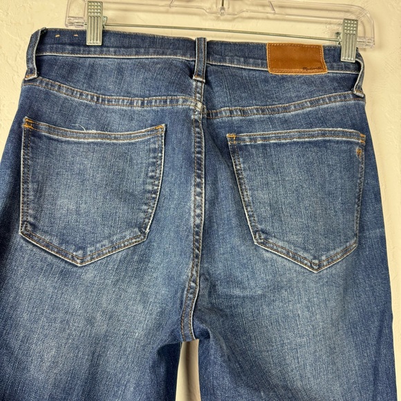 Madewell Jeans Denim 10" High Rise Skinny Drop Hem Rose Cliff Dark Blue Wash - Picture 5 of 9